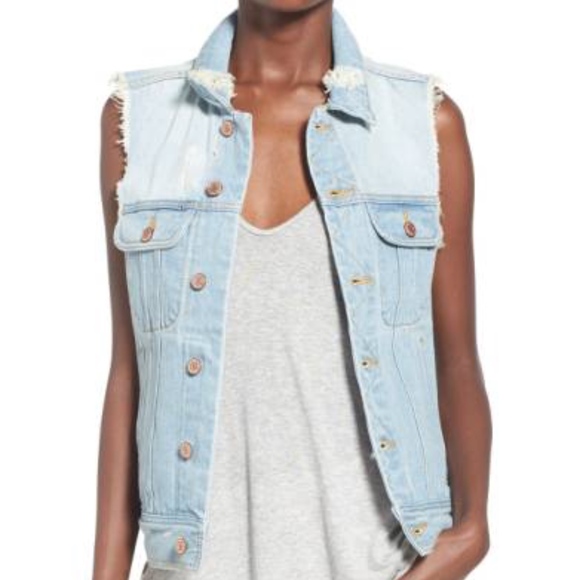 thread & supply Jackets & Blazers - NWT Thread & Supply Venice destroyed denim vest